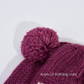 jacquard embroidered knitted hat for baby